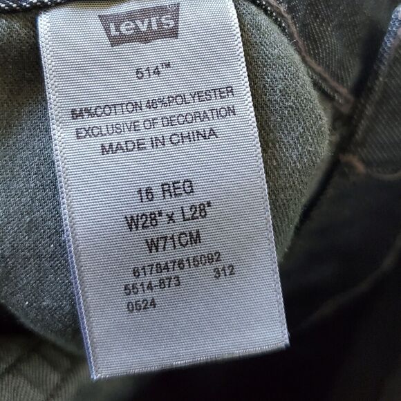 Levis 514 Jeans Boys Slim Straight Blue Denim 16 Reg 28 x 28 Measures Over wash - Picture 7 of 9